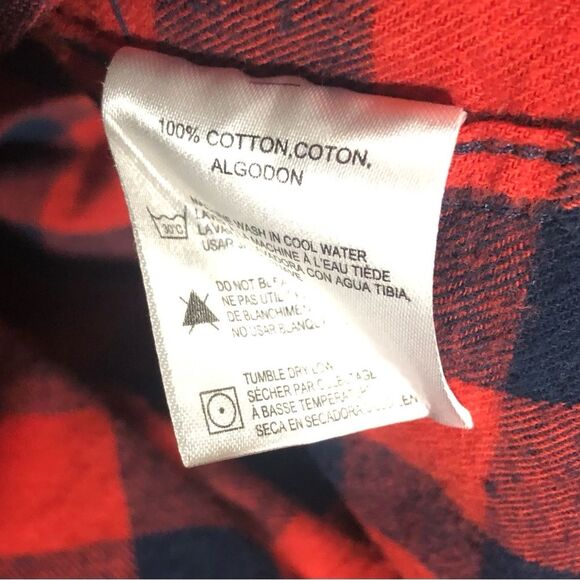 Boston Trader Men's XL Red Plaid Flannel Long Sleeve Shirt Casual - Picture 5 of 6